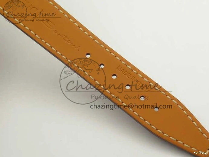 MIROTIME 0419 SportInspired Portofino IW458101 RG MK 1:1 Best Edition Gray Dial On Brown Leather Strap MIYOTA 7165